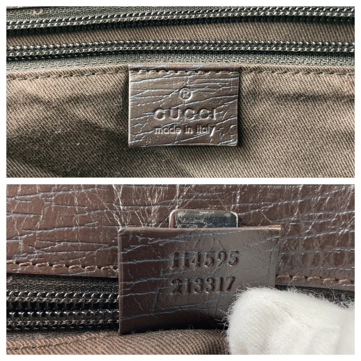 15705
GUCCI グッチ ブラウン グレー シルバー金具 GGスプリームキャンバス / レザー 114595 トートバッグ ショルダーバッグ  レディース
