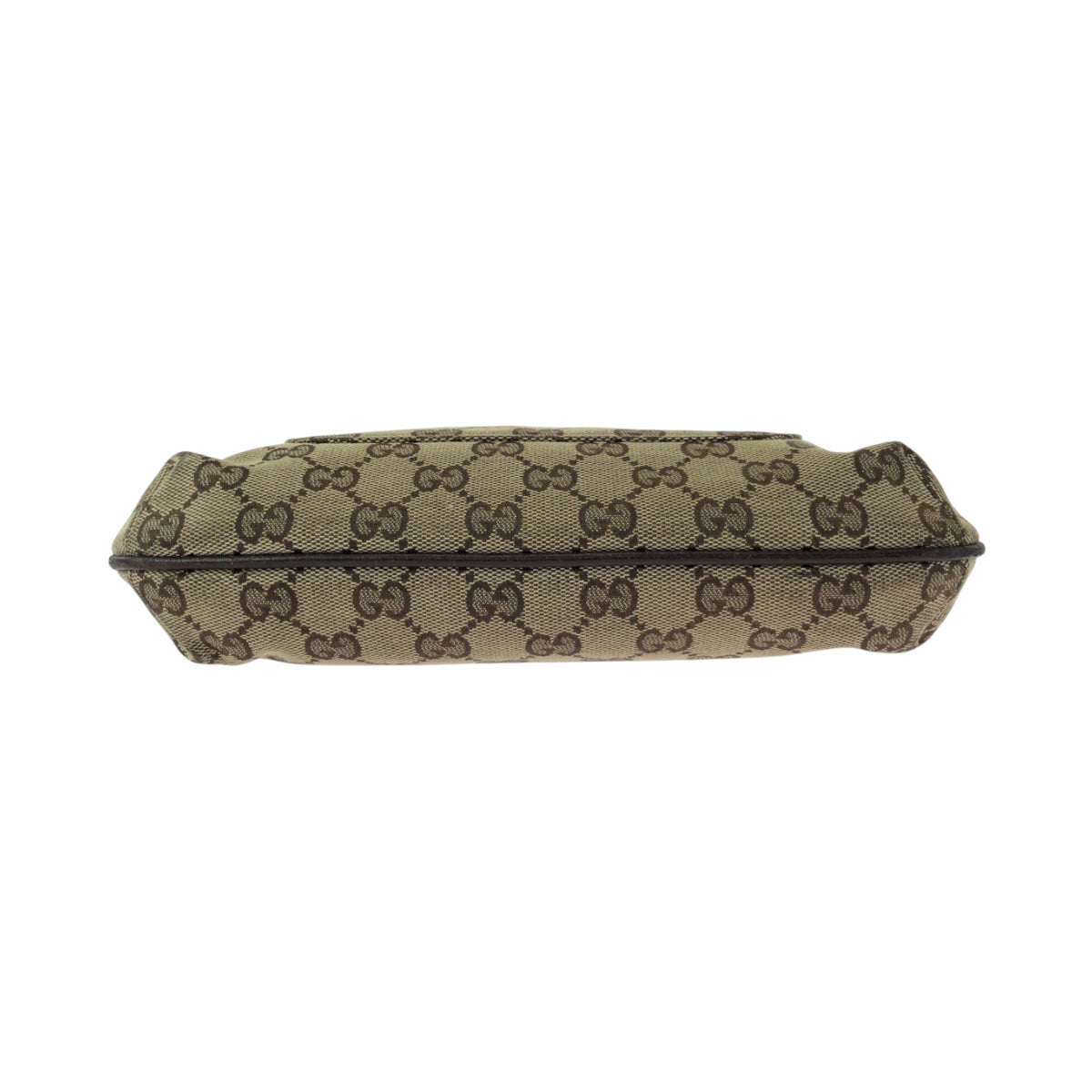 15708
GUCCI グッチ ベージュ ブラウン シルバー金具 GGキャンバス 122793 ショルダーバッグ ポシェット  レディース AB22
