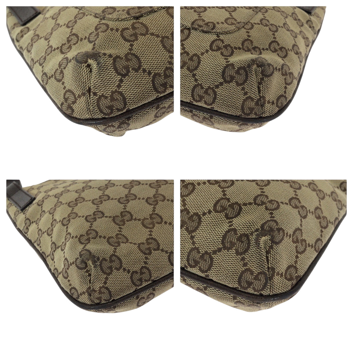 15708
GUCCI グッチ ベージュ ブラウン シルバー金具 GGキャンバス 122793 ショルダーバッグ ポシェット  レディース AB22