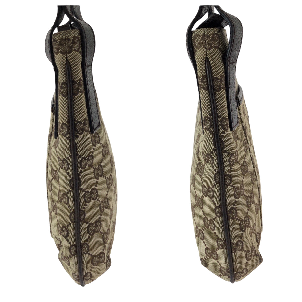 15708
GUCCI グッチ ベージュ ブラウン シルバー金具 GGキャンバス 122793 ショルダーバッグ ポシェット  レディース AB22