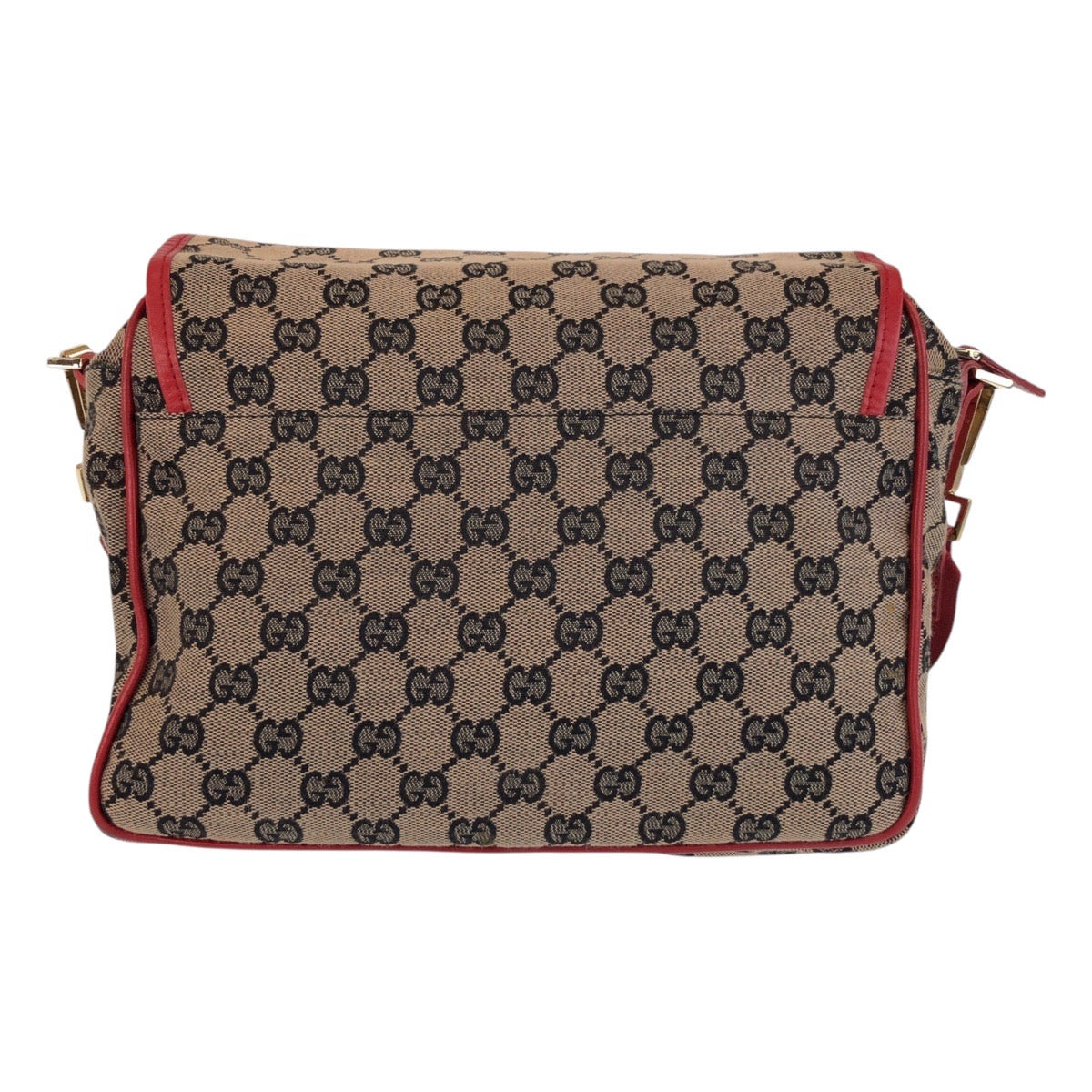 15710
GUCCI グッチ レッド ベージュ ゴールド金具 GGキャンバス / レザー 001 0375 ショルダーバッグ メッセンジャーバッグ  レディース ABP34