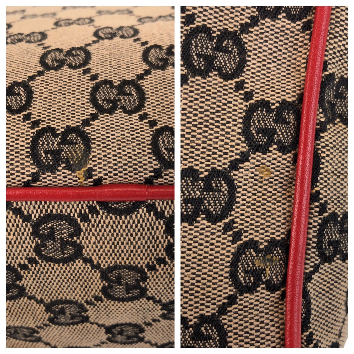 15710
GUCCI グッチ レッド ベージュ ゴールド金具 GGキャンバス / レザー 001 0375 ショルダーバッグ メッセンジャーバッグ  レディース ABP34