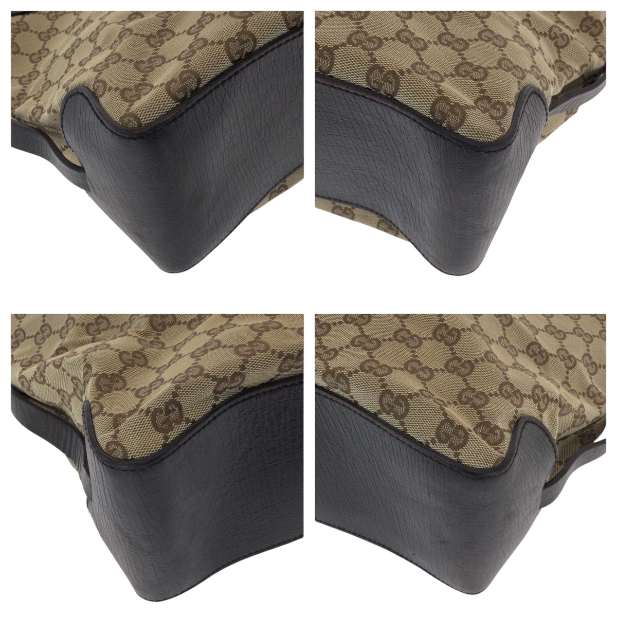 15712
GUCCI グッチ ベージュ ブラウン ゴールド金具 GGキャンバス 106251 トートバッグ ハンドバッグ  レディース