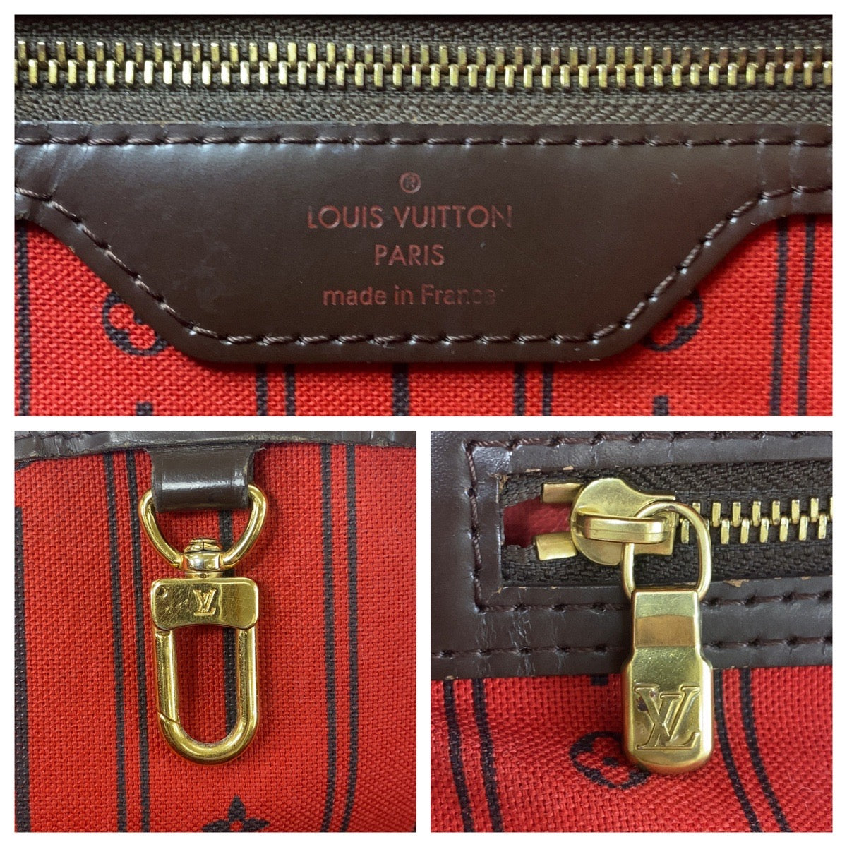 15713
LOUIS VUITTON ルイヴィトン ダミエ ネヴァーフルPM ブラウン ゴールド金具 PVC / レザー N51109 トートバッグ ショルダーバッグ  レディース