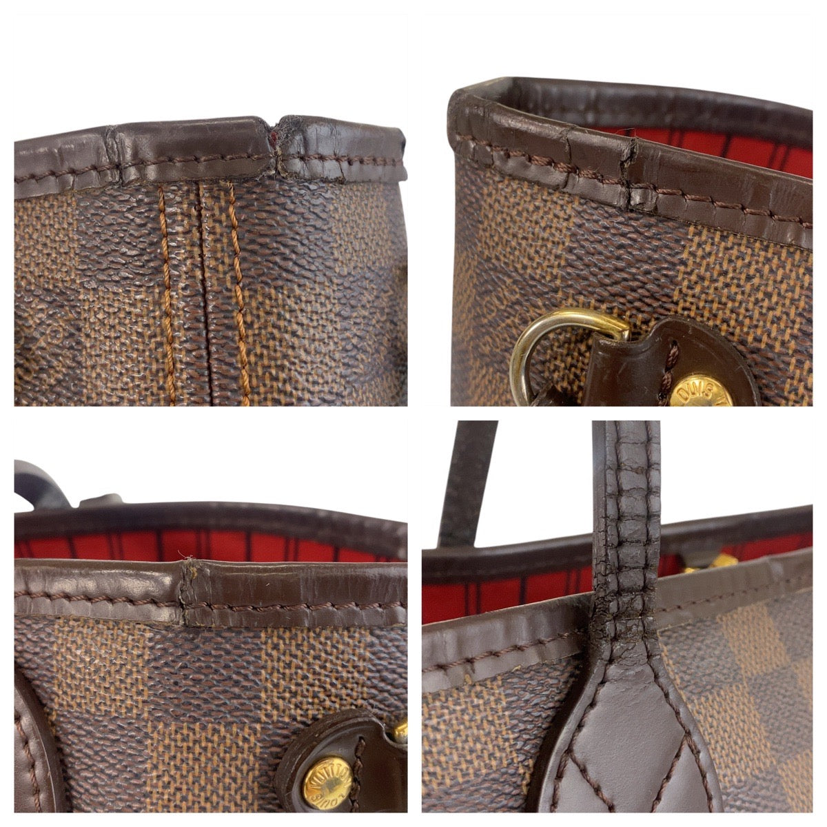 15713
LOUIS VUITTON ルイヴィトン ダミエ ネヴァーフルPM ブラウン ゴールド金具 PVC / レザー N51109 トートバッグ ショルダーバッグ  レディース
