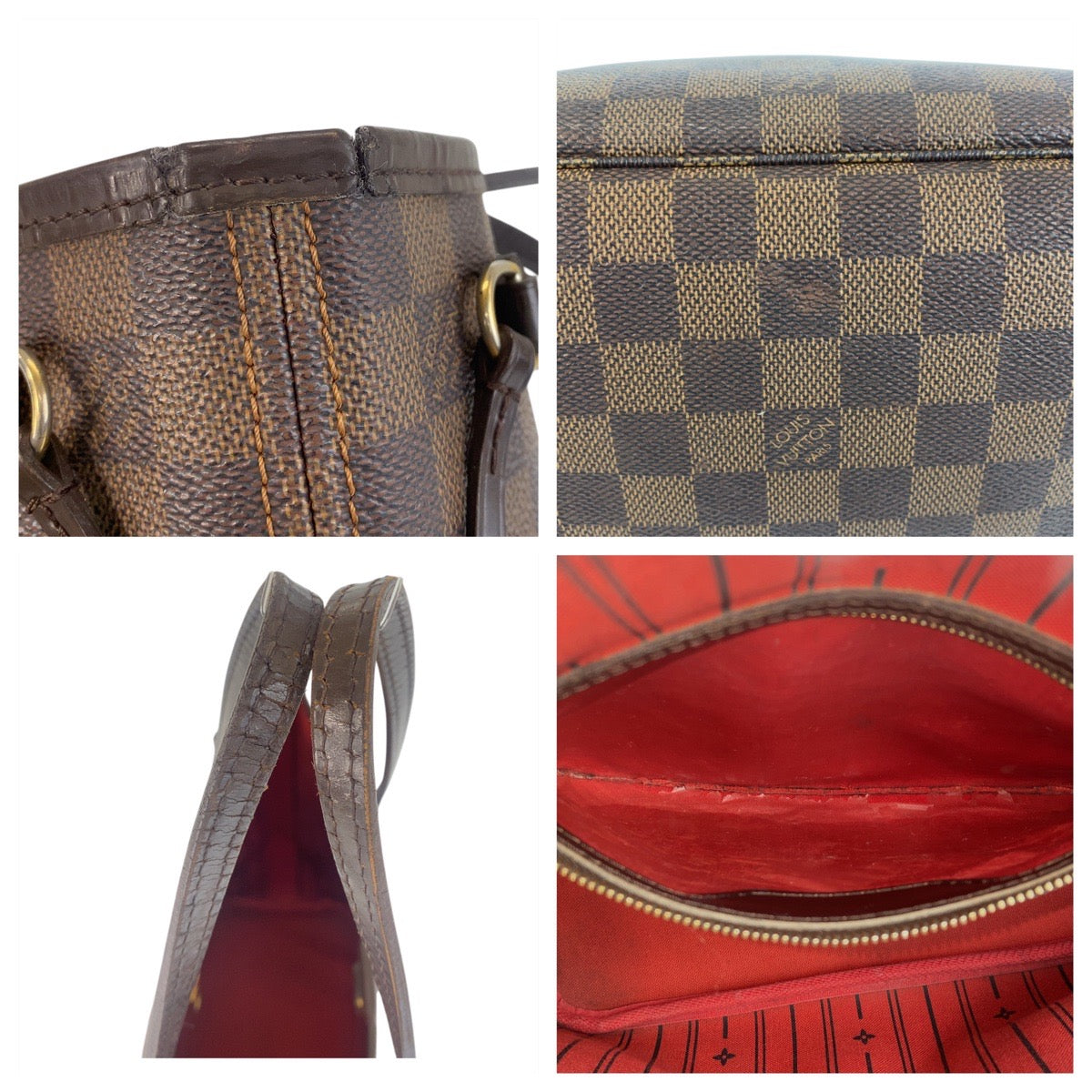 15713
LOUIS VUITTON ルイヴィトン ダミエ ネヴァーフルPM ブラウン ゴールド金具 PVC / レザー N51109 トートバッグ ショルダーバッグ  レディース
