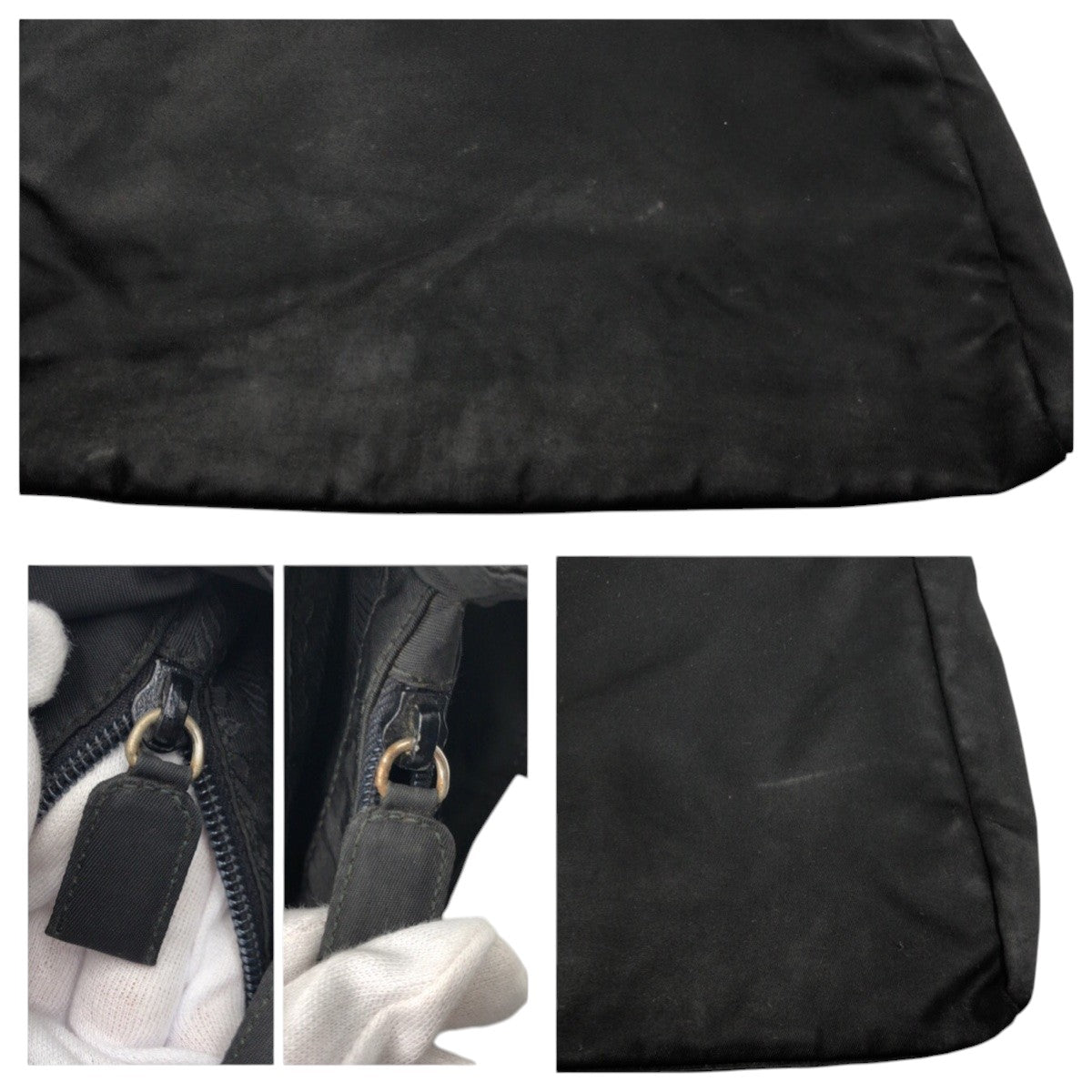 15720
PRADA プラダ テスート 三角ロゴ ブラック 黒 ナイロン ハンドバッグ トートバッグ レディース ABP