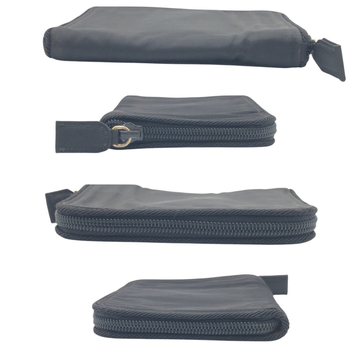 15721
PRADA プラダ ヴィンテージ ブラック 黒 ナイロン 二つ折り財布 折り財布 コンパクトウォレット  レディース AB16