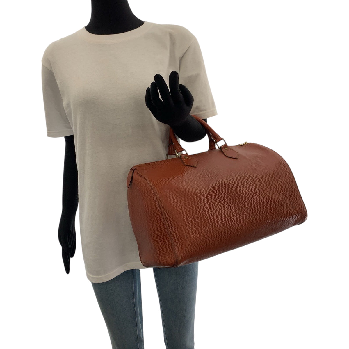 15723
LOUIS VUITTON ルイヴィトン エピ スピーディ35 ブラウン ゴールド金具 エピレザー M42993 ハンドバッグ ミニボストンバッグ  レディース