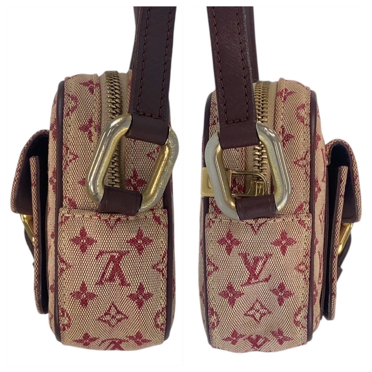 19829
LOUIS VUITTON ルイヴィトン モノグラムミニ ジュリエットMM ピンク ブラウン ゴールド金具 キャンバス / レザー M92219 ショルダーバッグ ポシェット レディース AB35