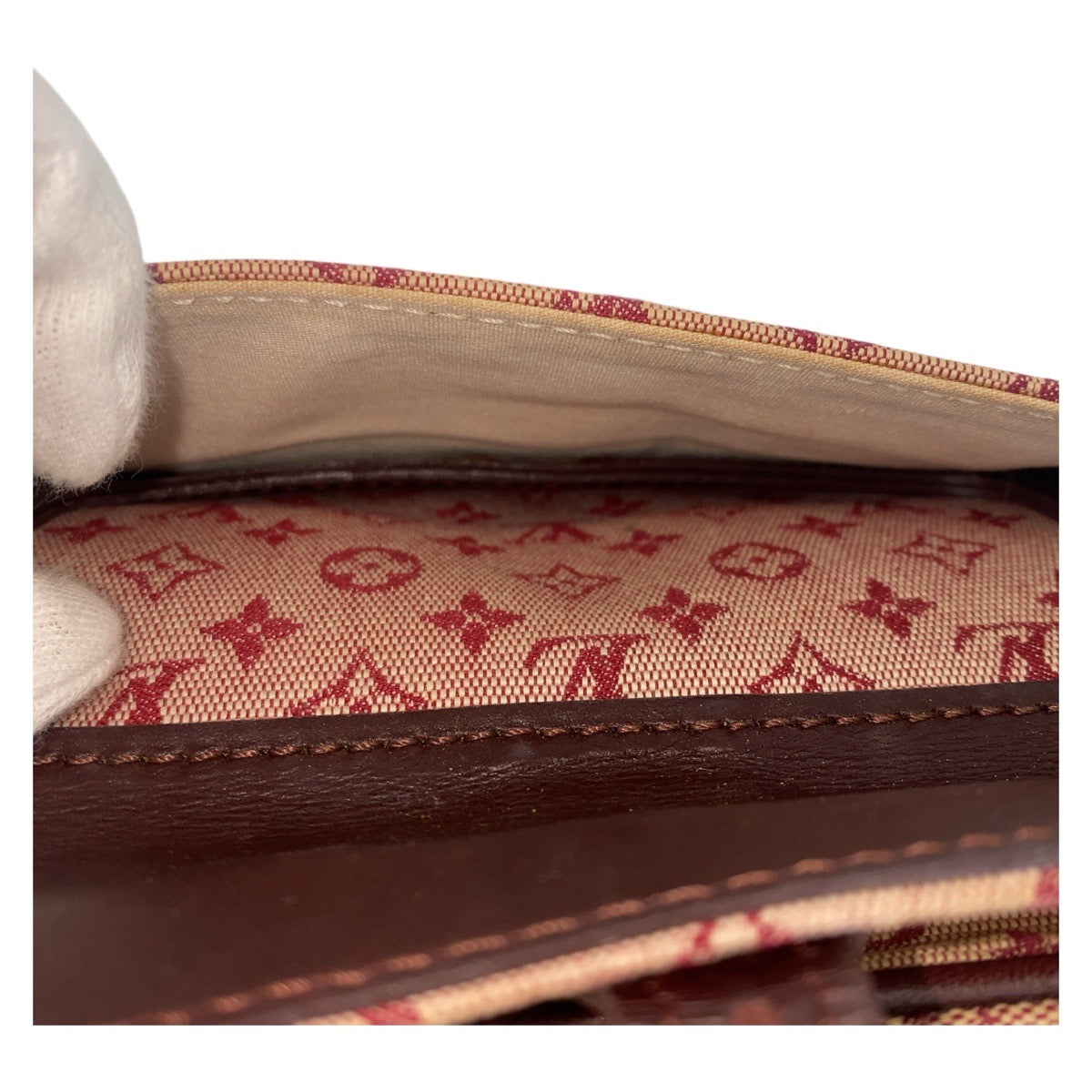 19829
LOUIS VUITTON ルイヴィトン モノグラムミニ ジュリエットMM ピンク ブラウン ゴールド金具 キャンバス / レザー M92219 ショルダーバッグ ポシェット レディース AB35