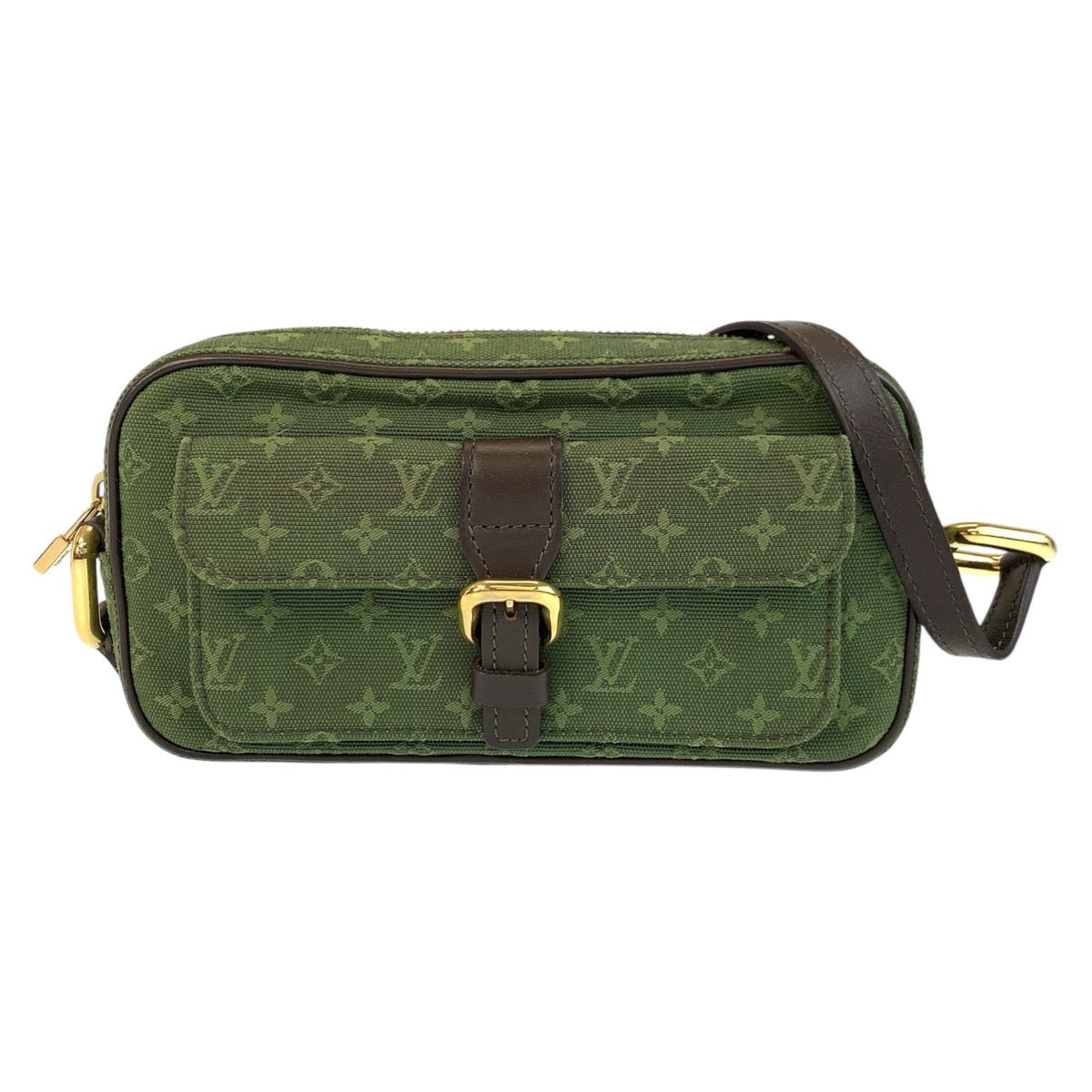 15725
LOUIS VUITTON ルイヴィトン モノグラム ミニ ジュリエット カーキ ゴールド金具 キャンバス / レザー M92418 ショルダーバッグ ポシェット  レディース