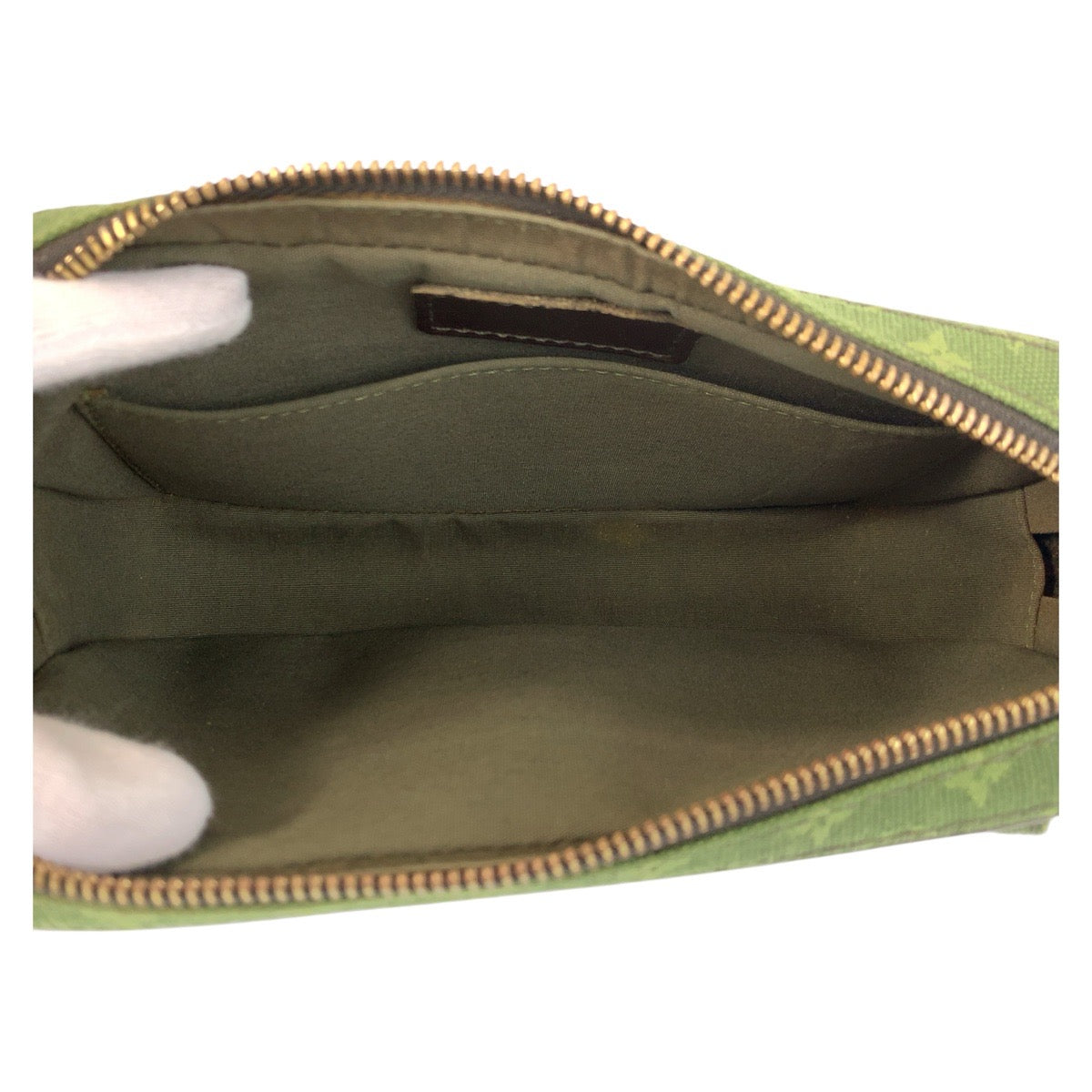15725
LOUIS VUITTON ルイヴィトン モノグラム ミニ ジュリエット カーキ ゴールド金具 キャンバス / レザー M92418 ショルダーバッグ ポシェット  レディース
