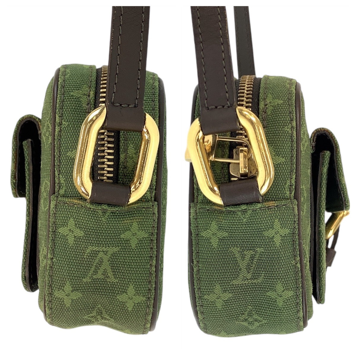 15725
LOUIS VUITTON ルイヴィトン モノグラム ミニ ジュリエット カーキ ゴールド金具 キャンバス / レザー M92418 ショルダーバッグ ポシェット  レディース