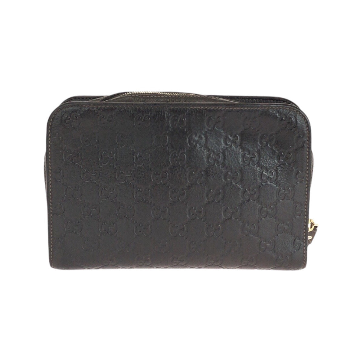 15727
GUCCI グッチ グッチシマ ブラウン ゴールド金具 レザー 201755 クラッチバッグ セカンドバッグ  メンズ