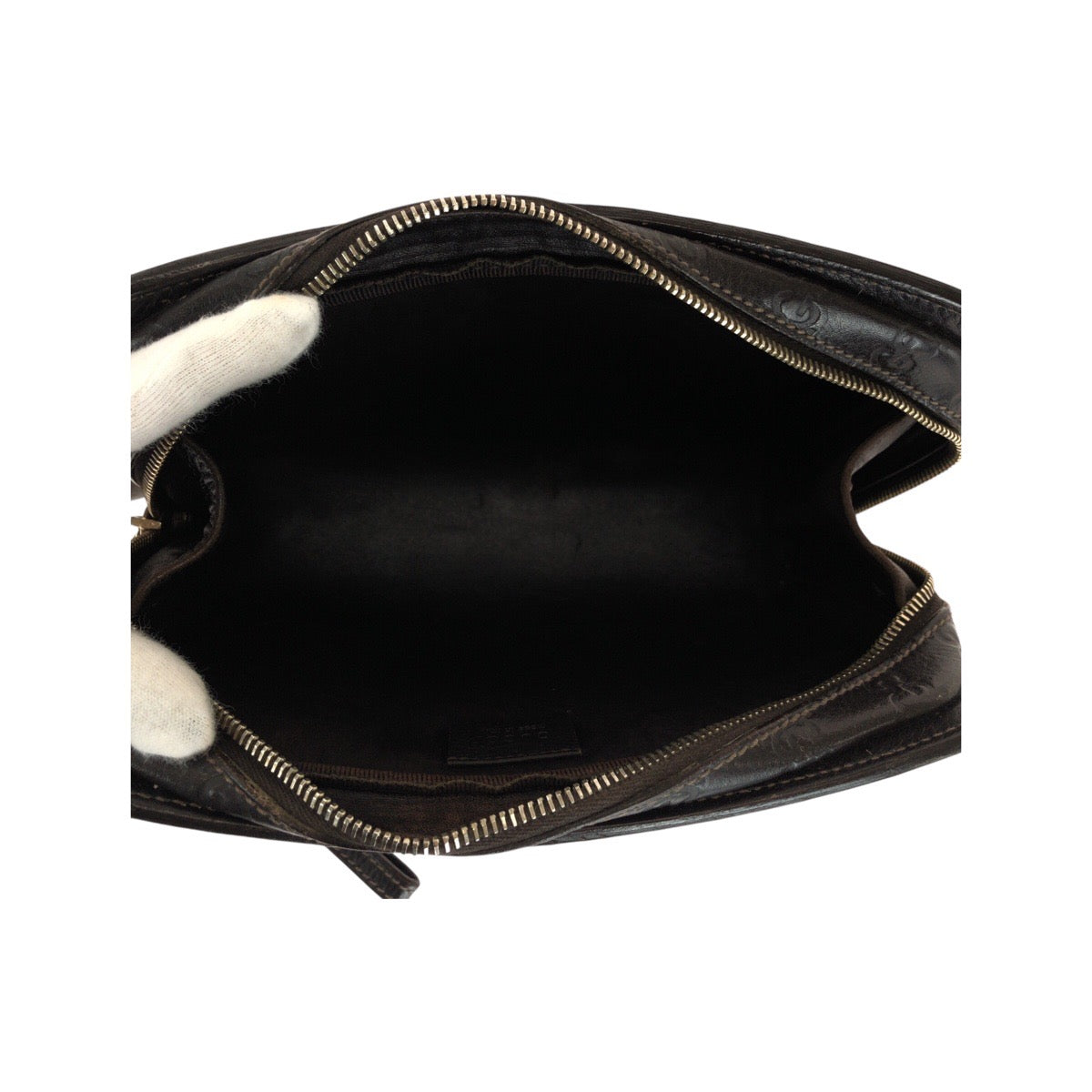 15727
GUCCI グッチ グッチシマ ブラウン ゴールド金具 レザー 201755 クラッチバッグ セカンドバッグ  メンズ