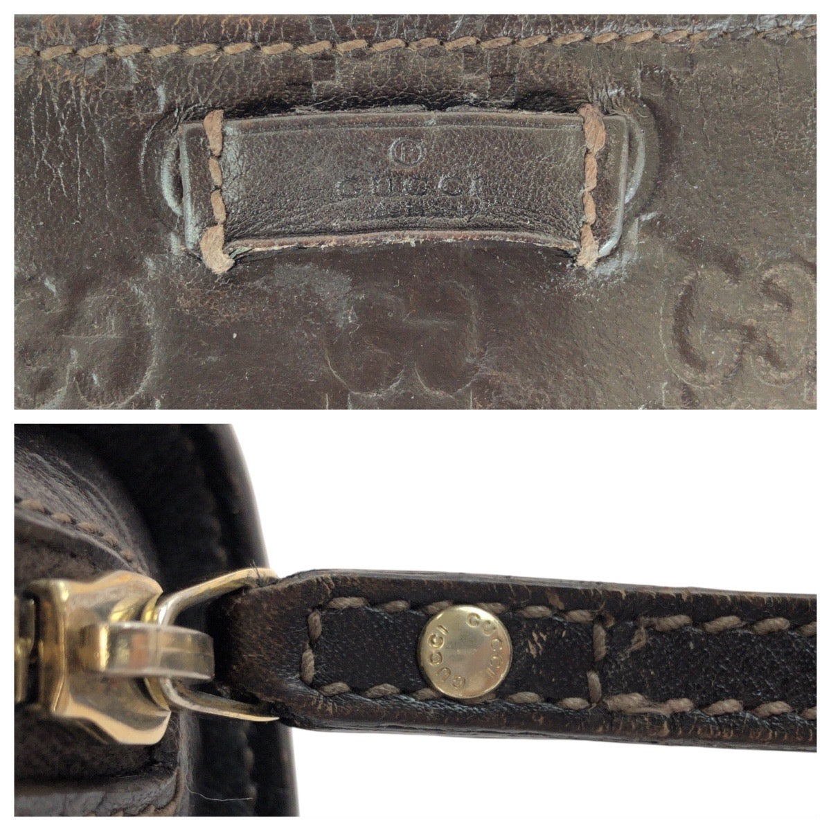 15727
GUCCI グッチ グッチシマ ブラウン ゴールド金具 レザー 201755 クラッチバッグ セカンドバッグ  メンズ