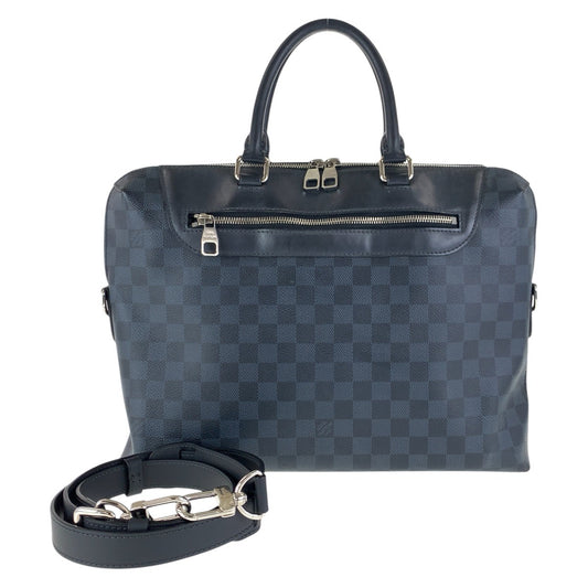 15735
LOUIS VUITTON ルイヴィトン ダミエ グラフィット ポルト ドキュマンジュール NM ブラック 黒 シルバー金具 PVC / レザー N48260 ビジネスバッグ ブリーフケース 2way  メンズ