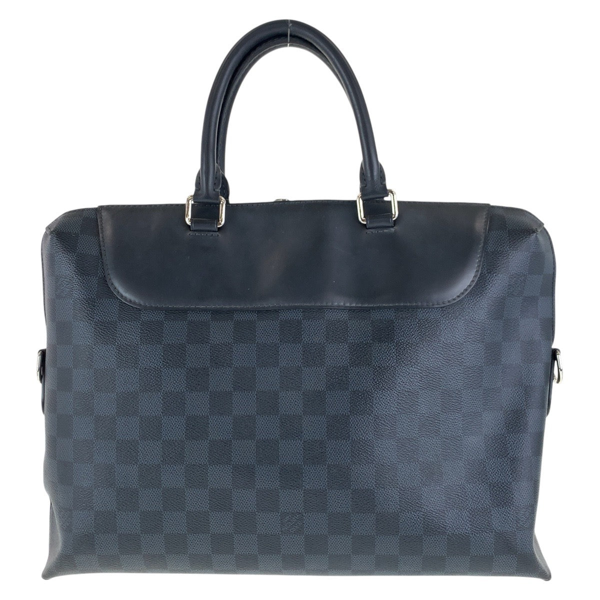 15735
LOUIS VUITTON ルイヴィトン ダミエ グラフィット ポルト ドキュマンジュール NM ブラック 黒 シルバー金具 PVC / レザー N48260 ビジネスバッグ ブリーフケース 2way  メンズ