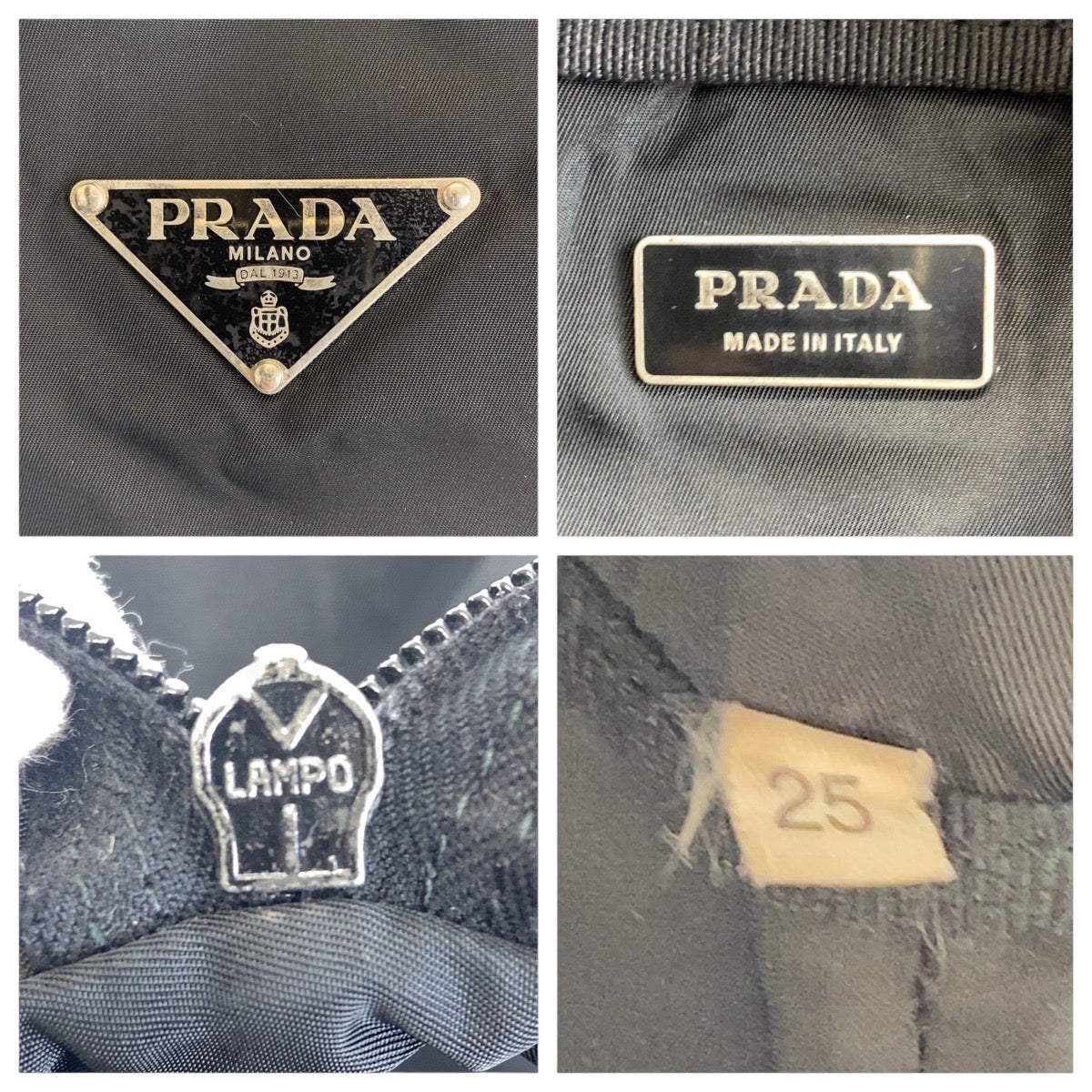 15738
PRADA プラダ テスート 三角ロゴプレート ブラック 黒 シルバー金具 ナイロン ボストンバッグ ハンドバッグ 男女兼用  レディース AB40