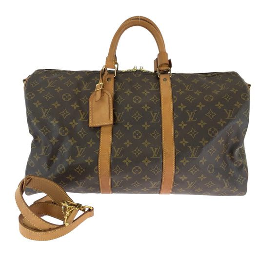 15743
LOUIS VUITTON ルイヴィトン モノグラム キーポル50 バンドリエール ブラウン ゴールド金具 PVC M41416 ボストンバッグ ハンドバッグ  レディース