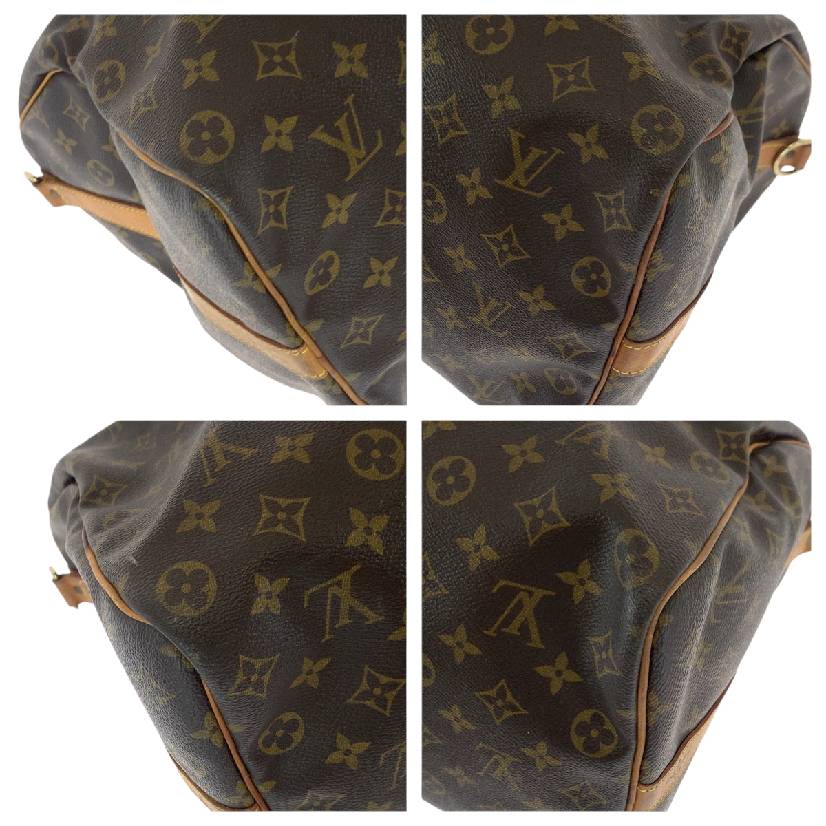 15743
 LOUIS VUITTON Louis Vuitton Monogram Keepall 50 Bandouliere Brown Gold Hardware PVC M41416 Boston Bag Handbag Women's