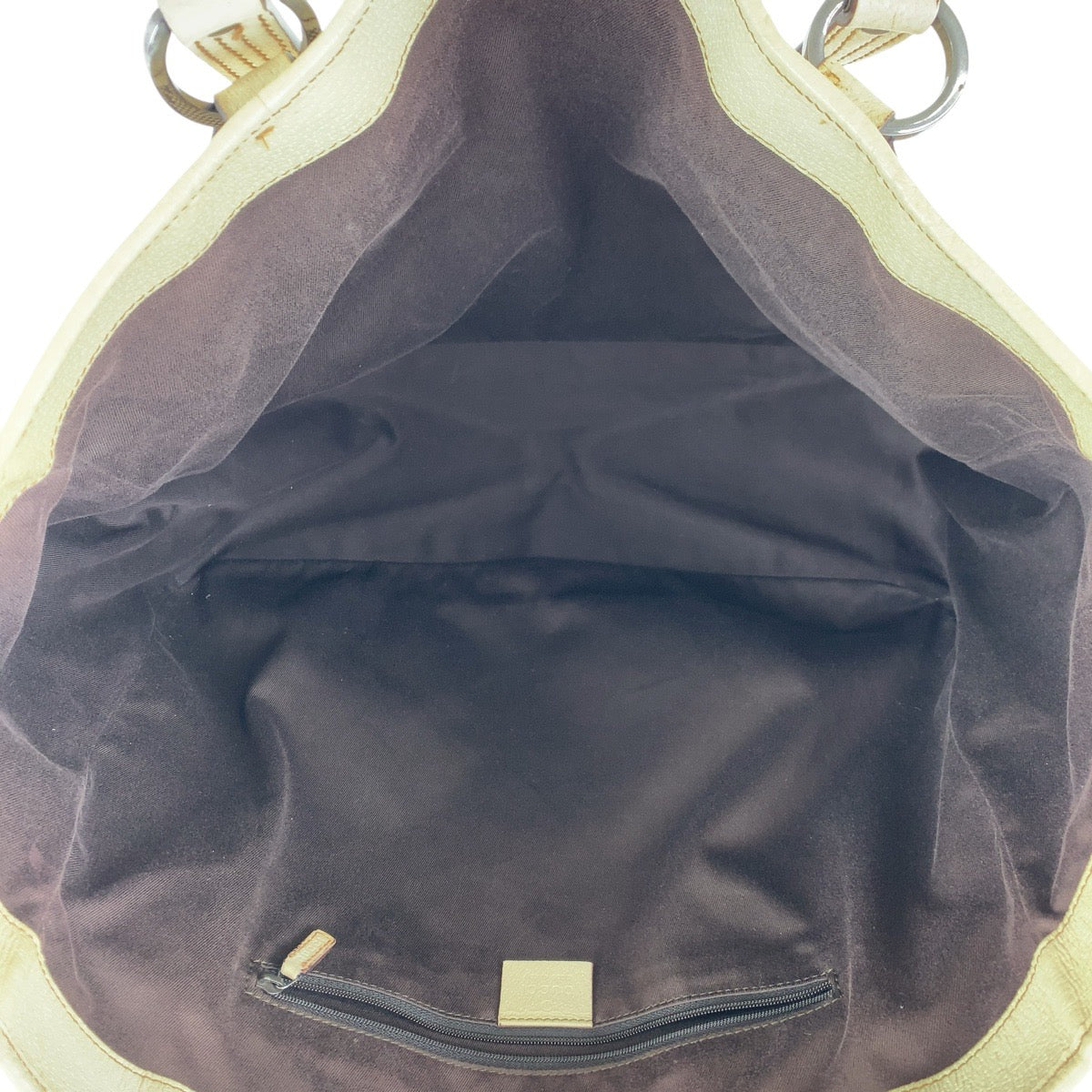 15744
GUCCI グッチ ブラウン ホワイト シルバー金具 GGキャンバス / レザー 113022 トートバッグ ショルダーバッグ  レディース