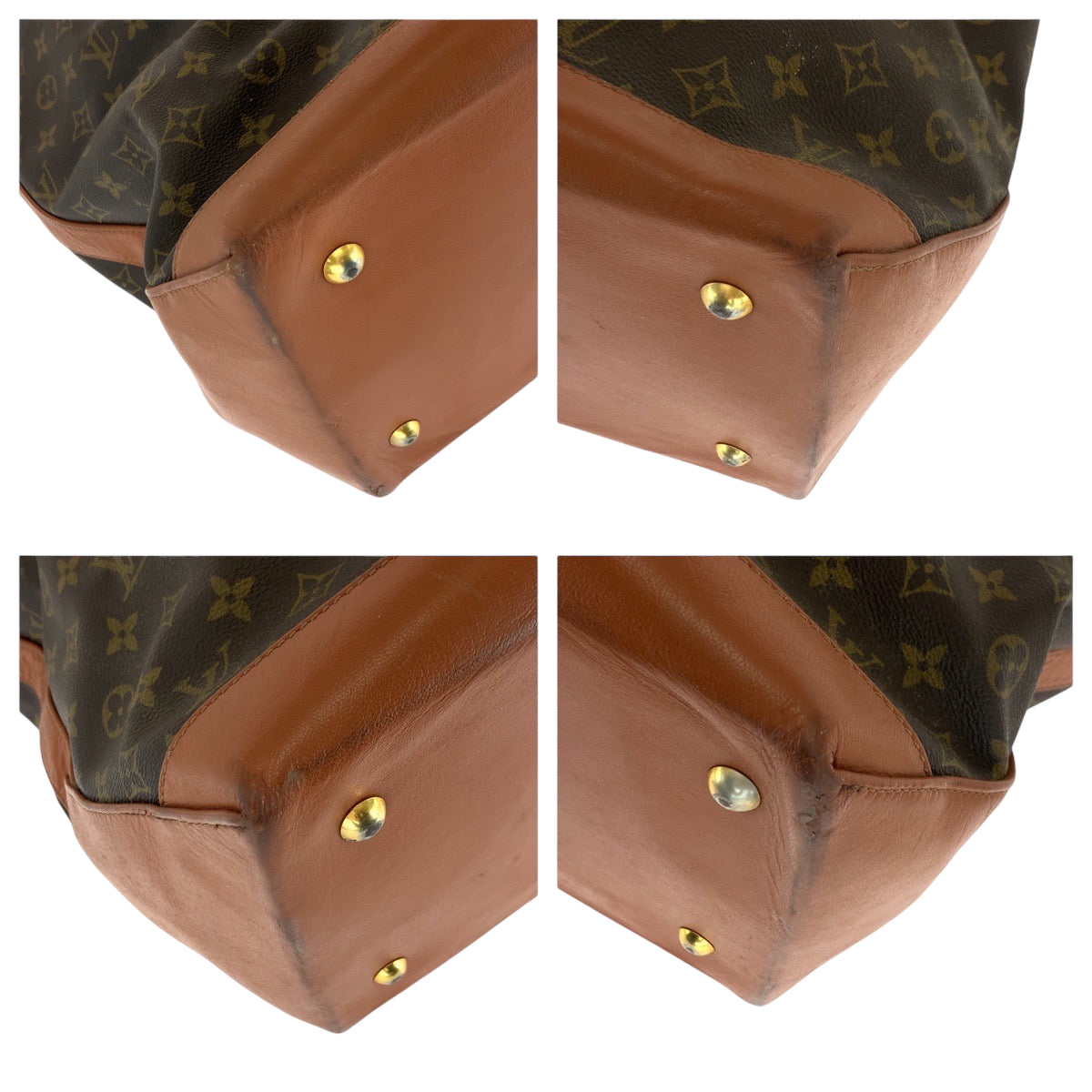 15746
LOUIS VUITTON ルイヴィトン モノグラム サックウィークエンドGM 男女兼用 ブラウン ゴールド金具 PVC M42420 トートバッグ ハンドバッグ  レディース