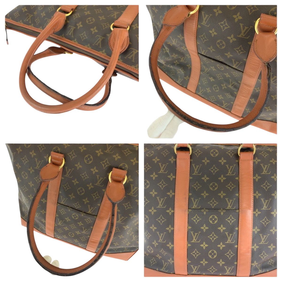 15746
LOUIS VUITTON ルイヴィトン モノグラム サックウィークエンドGM 男女兼用 ブラウン ゴールド金具 PVC M42420 トートバッグ ハンドバッグ  レディース