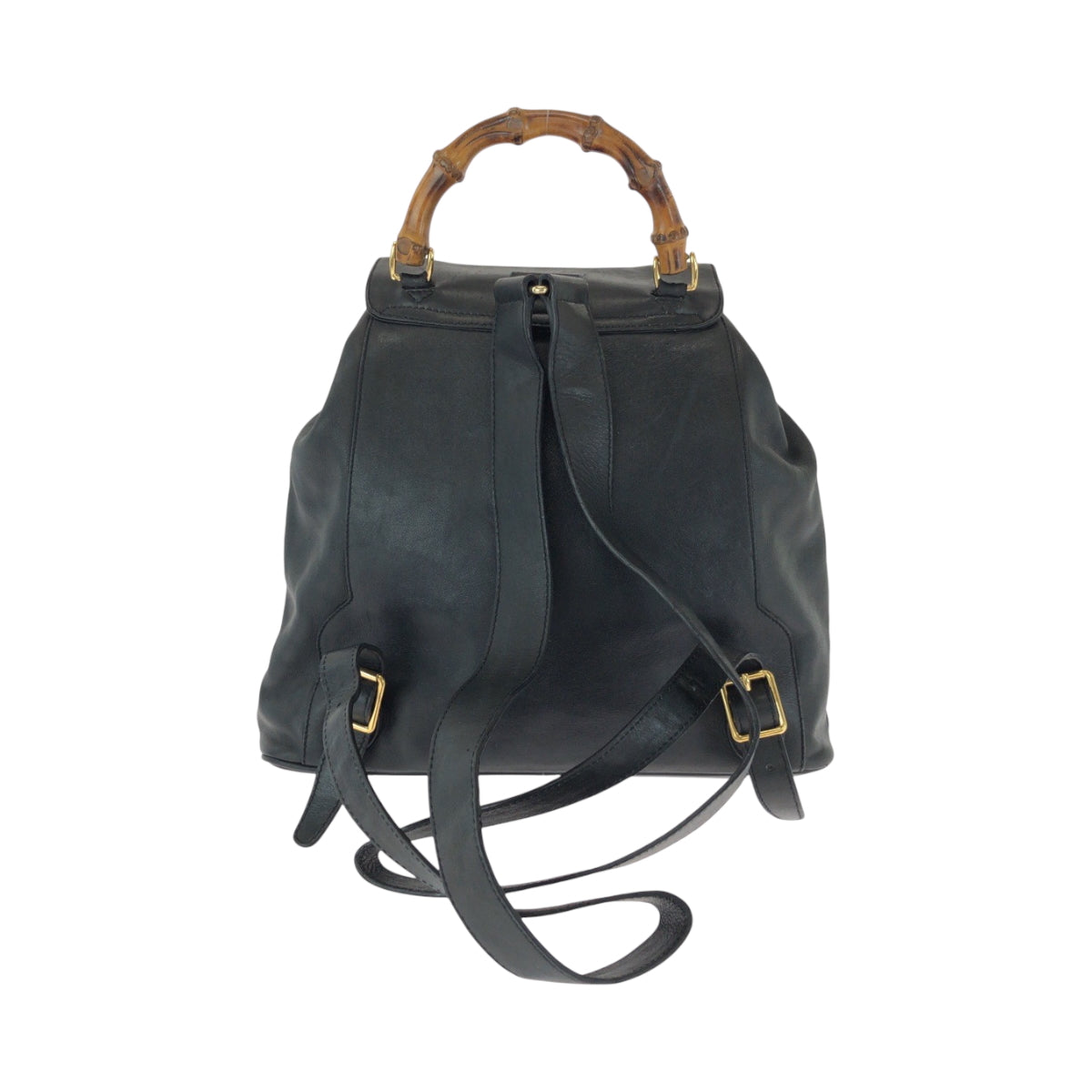 15747
GUCCI グッチ バンブー ブラック 黒 ブラウン ゴールド金具 レザー 003 2058 0016 リュックサック バックパック  レディース AB35