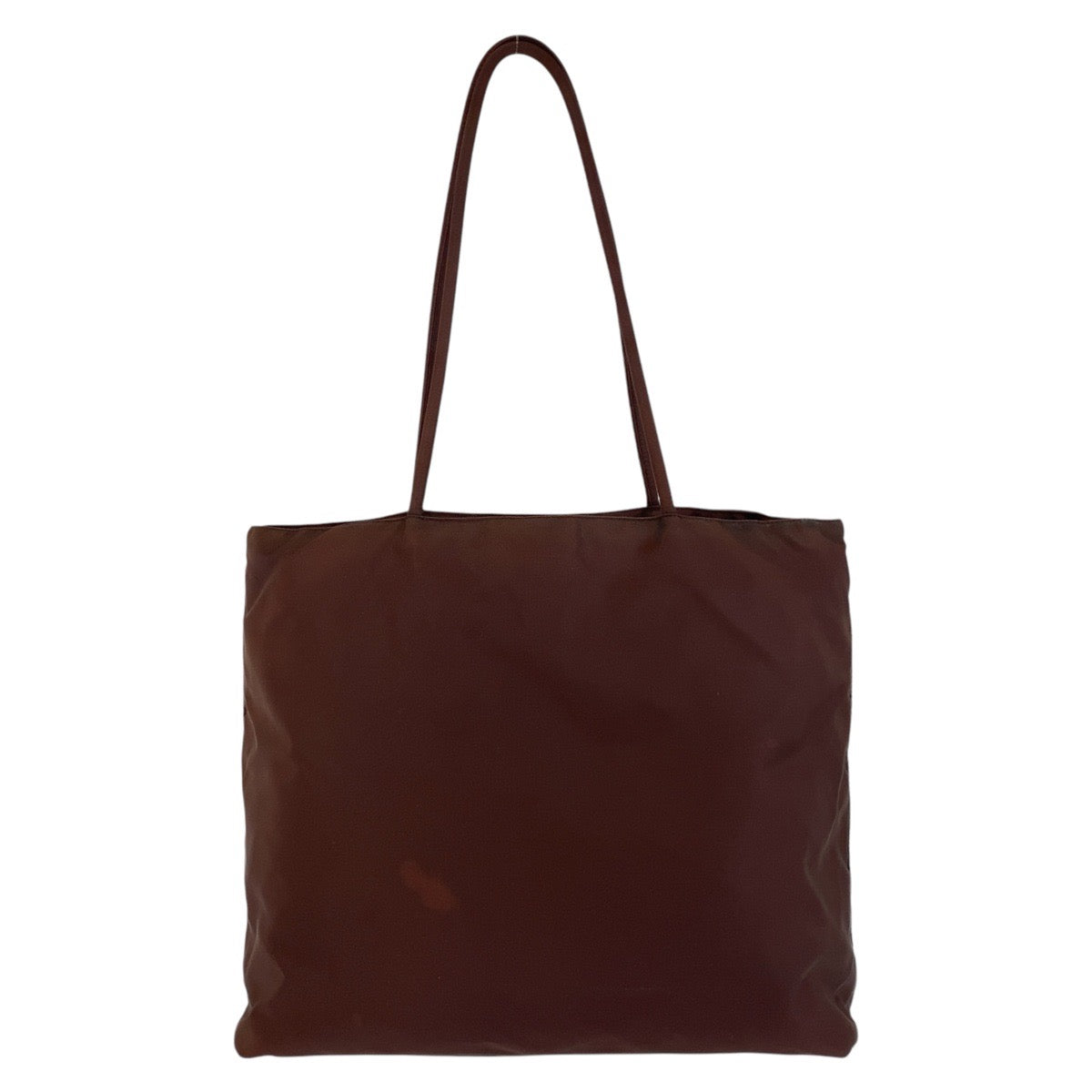 15750
PRADA プラダ テスート 三角ロゴプレート ブラウン シルバー金具 ナイロン トートバッグ ショルダーバッグ  レディース