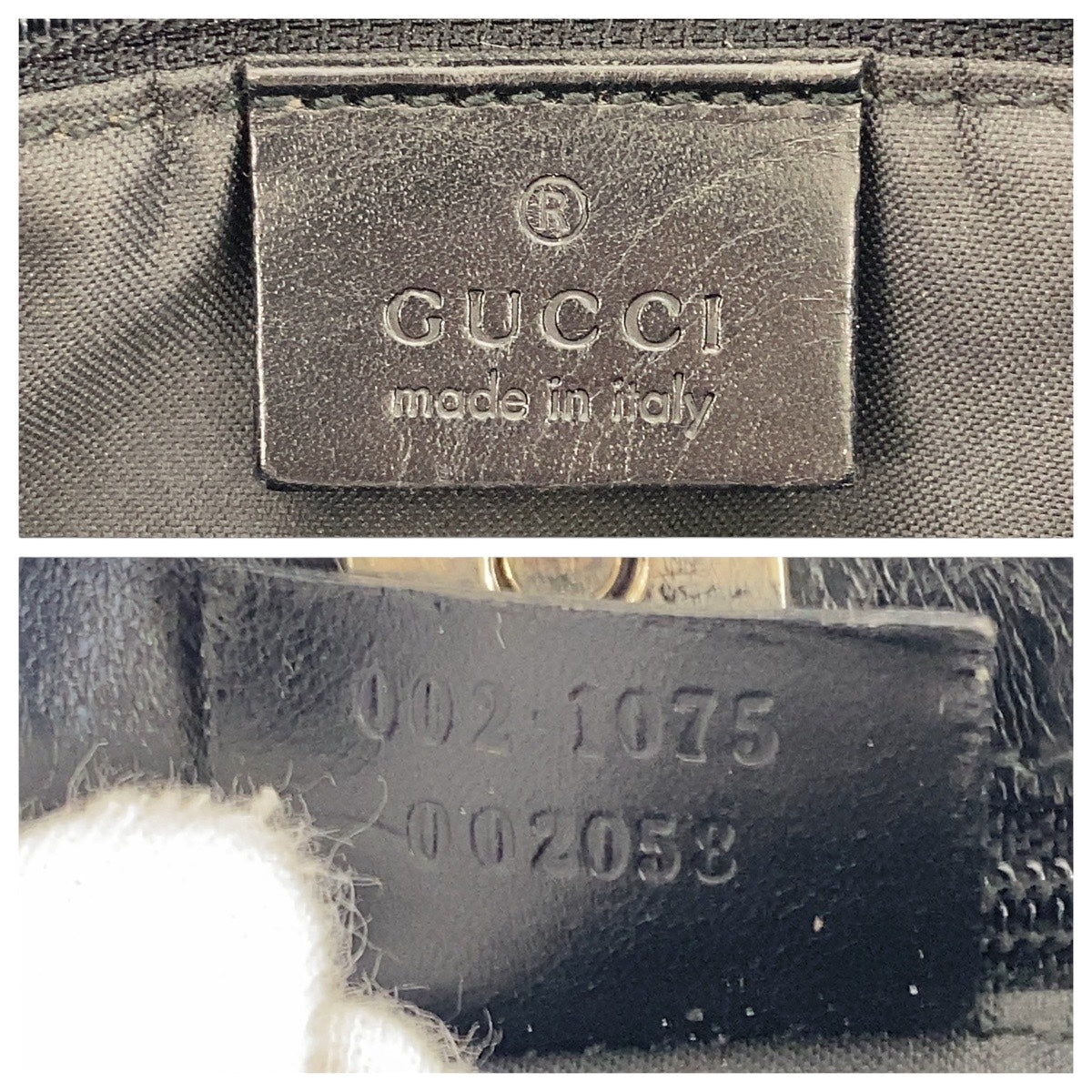 15757
GUCCI グッチ ブラック 黒 シルバー金具 GGキャンバス / レザー 002 1075 ショルダーバッグ  レディース AB18