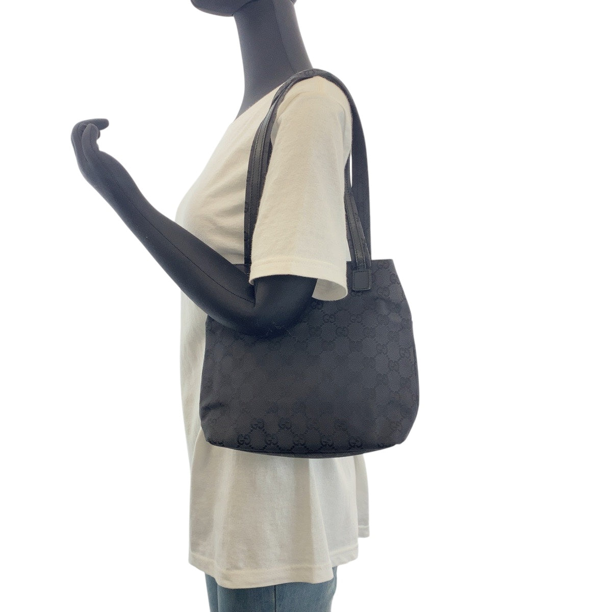 15757
GUCCI グッチ ブラック 黒 シルバー金具 GGキャンバス / レザー 002 1075 ショルダーバッグ  レディース AB18