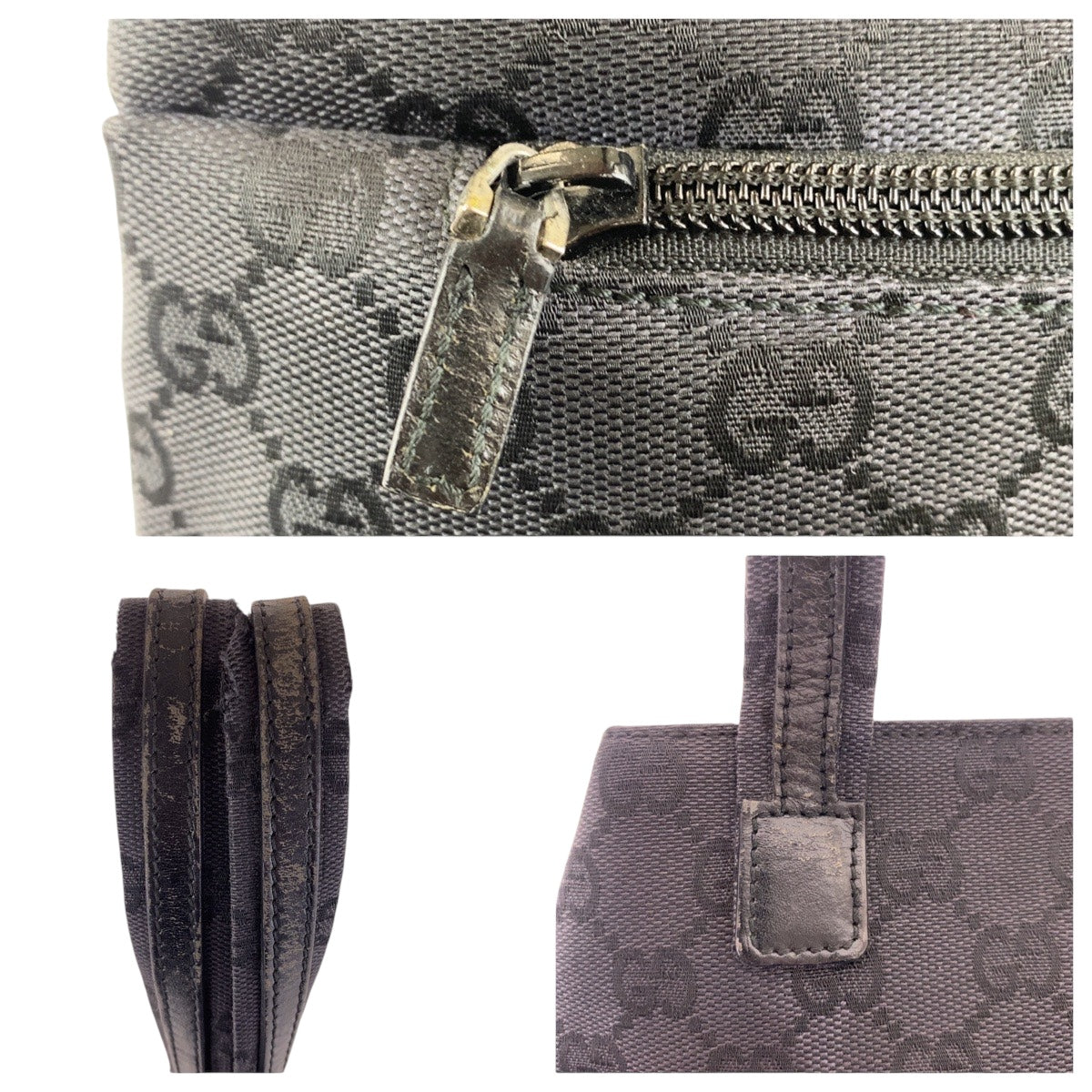 15757
GUCCI グッチ ブラック 黒 シルバー金具 GGキャンバス / レザー 002 1075 ショルダーバッグ  レディース AB18