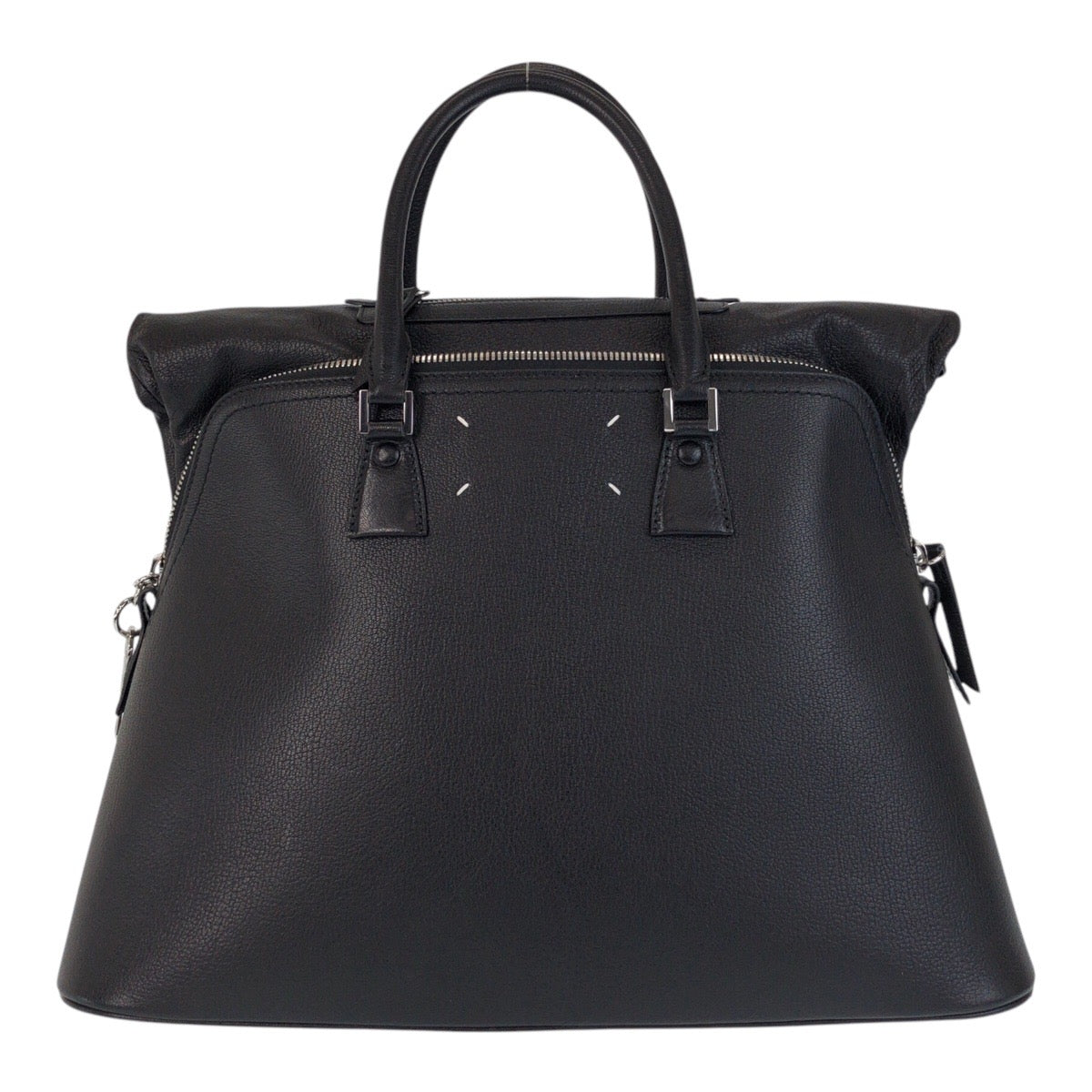 15769
Maison Margiela メゾン マルジェラ 5AC ブラック 黒 シルバー金具 レザー ハンドバッグ ショルダーバッグ 2way  メンズ A160