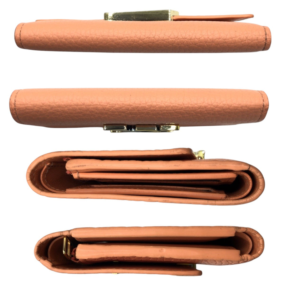 15770
LOUIS VUITTON ルイヴィトン ポルトフォイユ カプシーヌ ベージュ レザー M82149 三つ折り財布 折財布 コンパクトウォレット  レディース