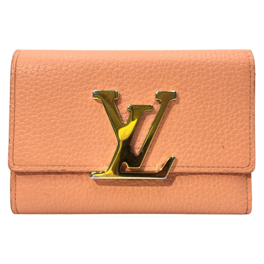 15770
LOUIS VUITTON ルイヴィトン ポルトフォイユ カプシーヌ ベージュ レザー M82149 三つ折り財布 折財布 コンパクトウォレット  レディース