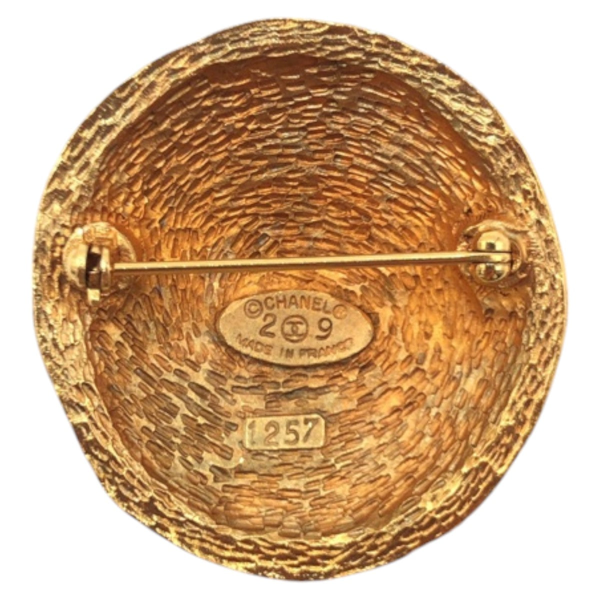 15774
 CHANEL Vintage Coco Mark Gold Metal 29 1257 Brooch for Women