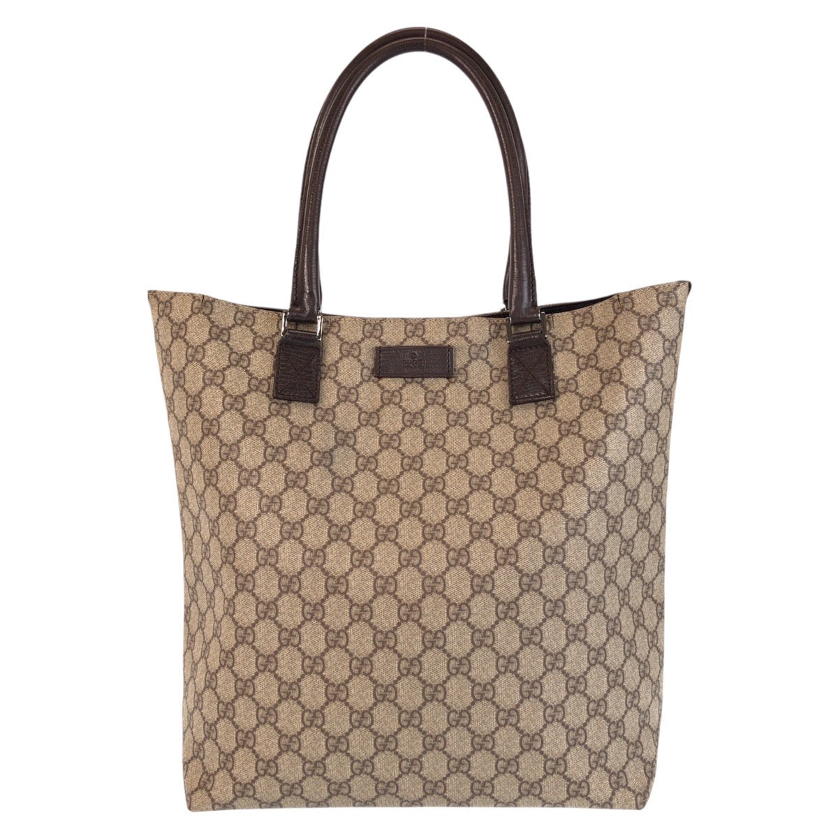 15779
GUCCI グッチ ベージュ ブラウン GGスプリームキャンバス / レザー 131220 トートバッグ ショルダーバッグ  レディース AB27