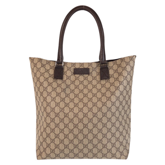 15779
GUCCI グッチ ベージュ ブラウン GGスプリームキャンバス / レザー 131220 トートバッグ ショルダーバッグ  レディース AB27