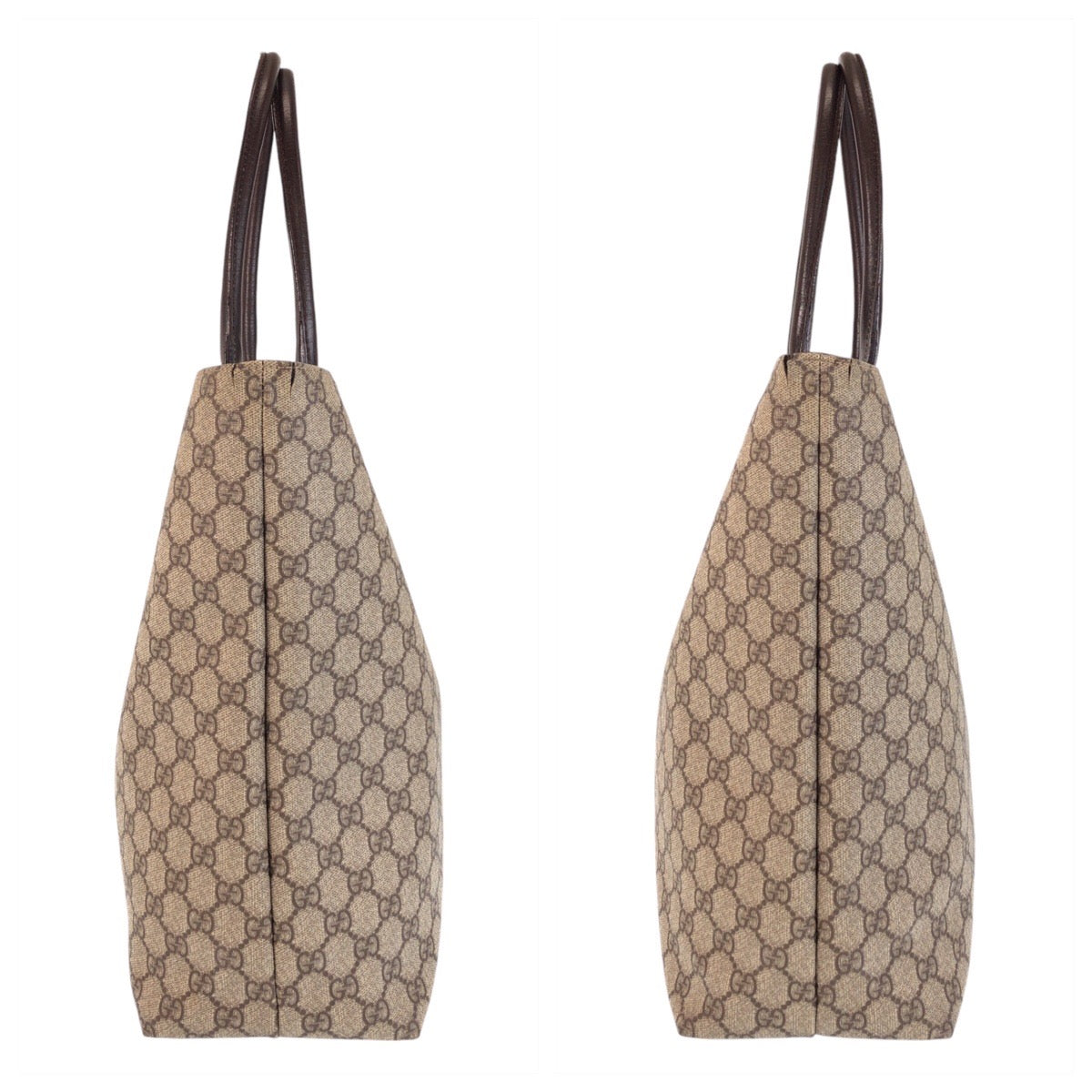 15779
GUCCI グッチ ベージュ ブラウン GGスプリームキャンバス / レザー 131220 トートバッグ ショルダーバッグ  レディース AB27