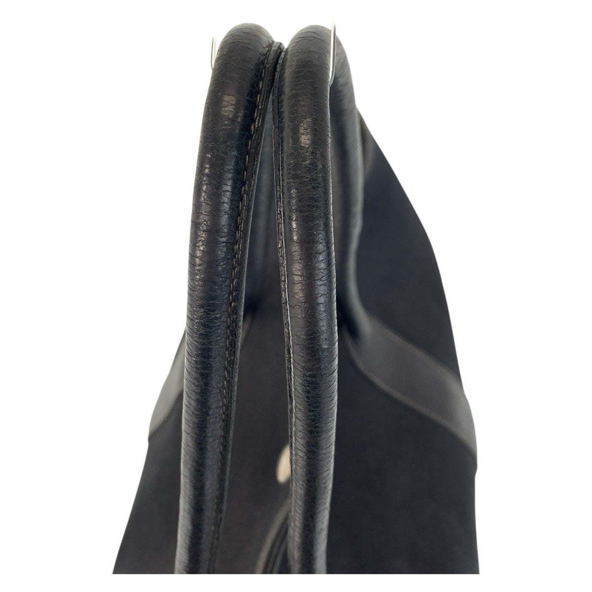 15783
HERMES エルメス ガーデンパーティPM ブラック 黒 シルバー金具 キャンバス / レザー トートバッグ ショルダーバッグ  レディース AB64