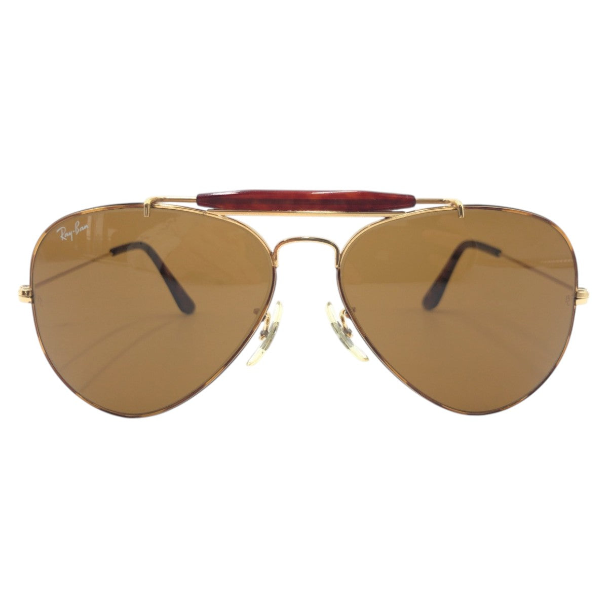 15795
 Ray-Ban Vintage B&amp;L Aviator Gold Brown Metal Sunglasses Unisex Teardrop Men's