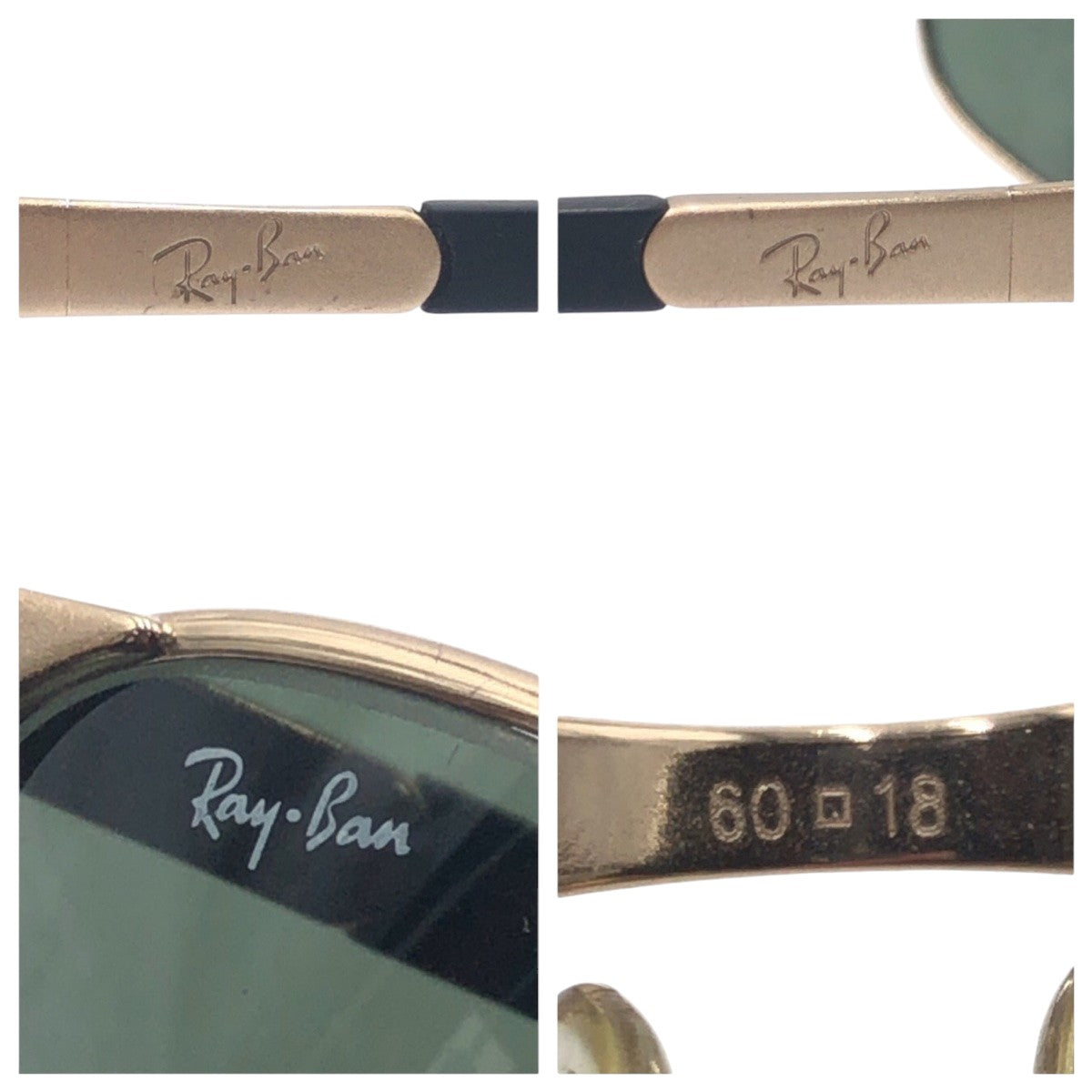 15799
Ray-Ban レイバン スカイウォー ゴールド グリーン ブラック 黒 メタル RB3146 001 60018 サングラス 男女兼用 スクエア  メンズ