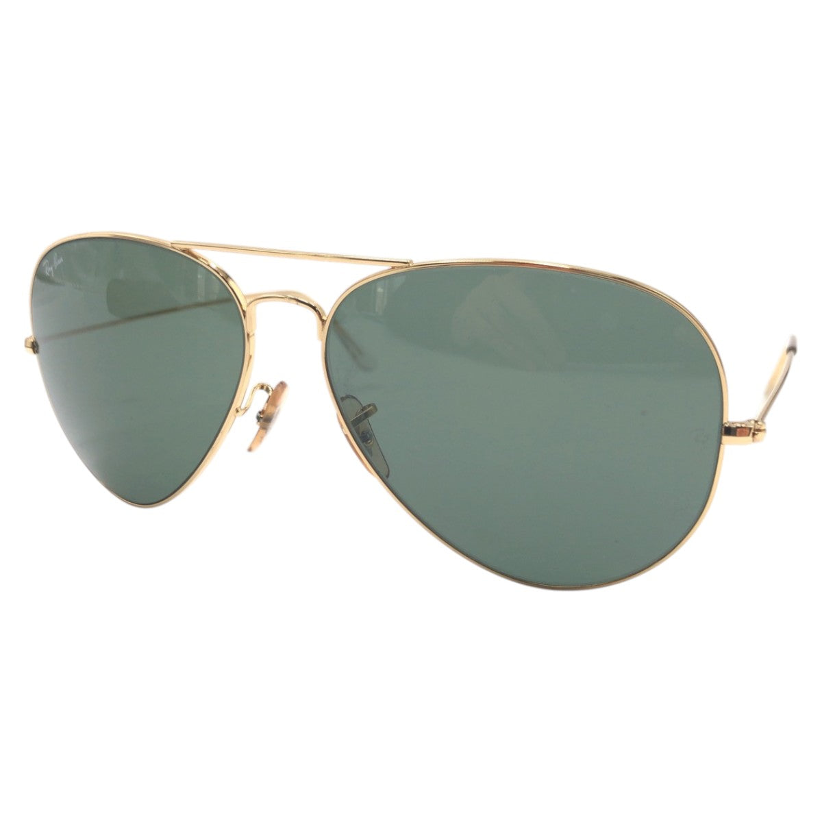 15805
 Ray-Ban Aviator Gold Green Metal RB3026 L2846 Sunglasses Teardrop Men's