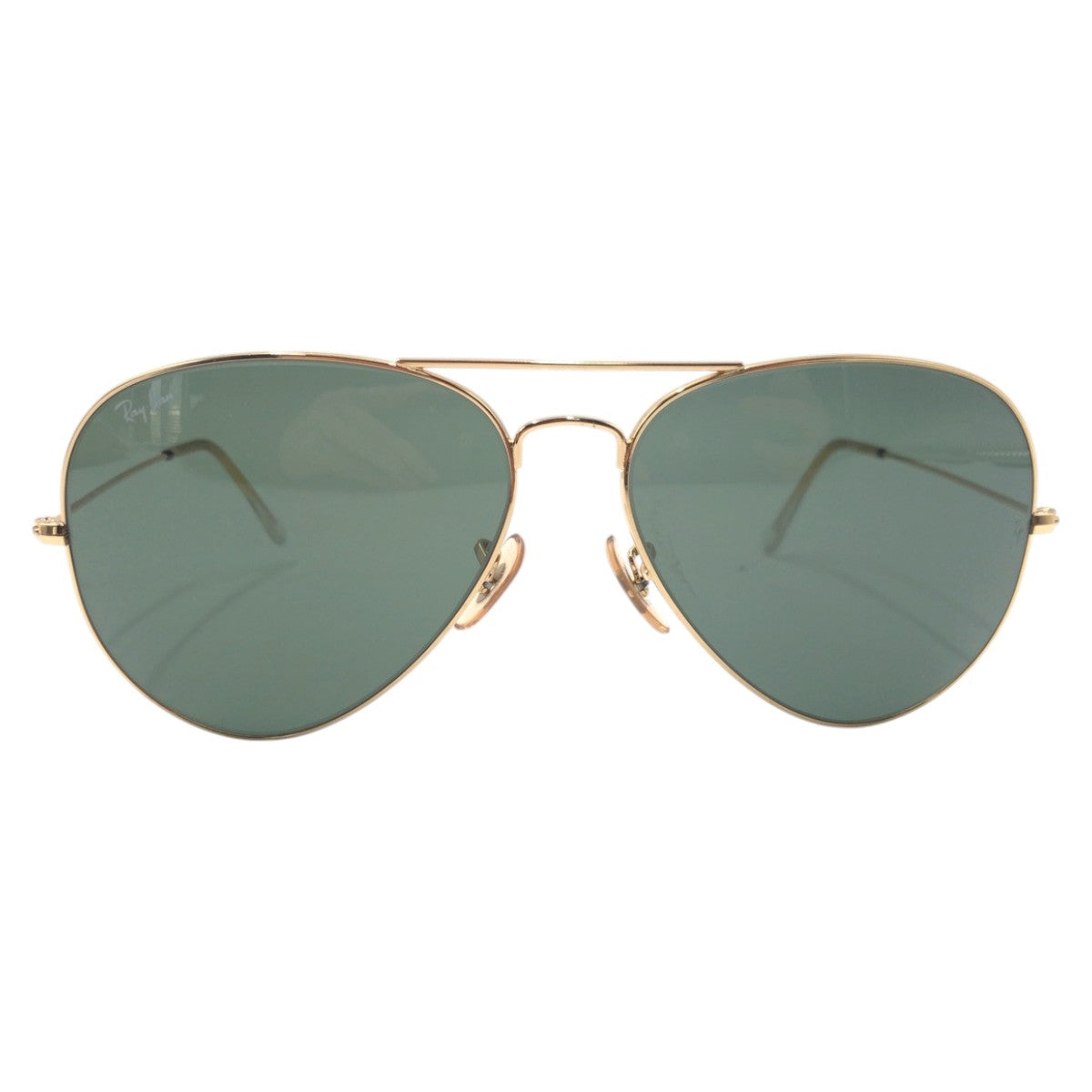 15805
 Ray-Ban Aviator Gold Green Metal RB3026 L2846 Sunglasses Teardrop Men's