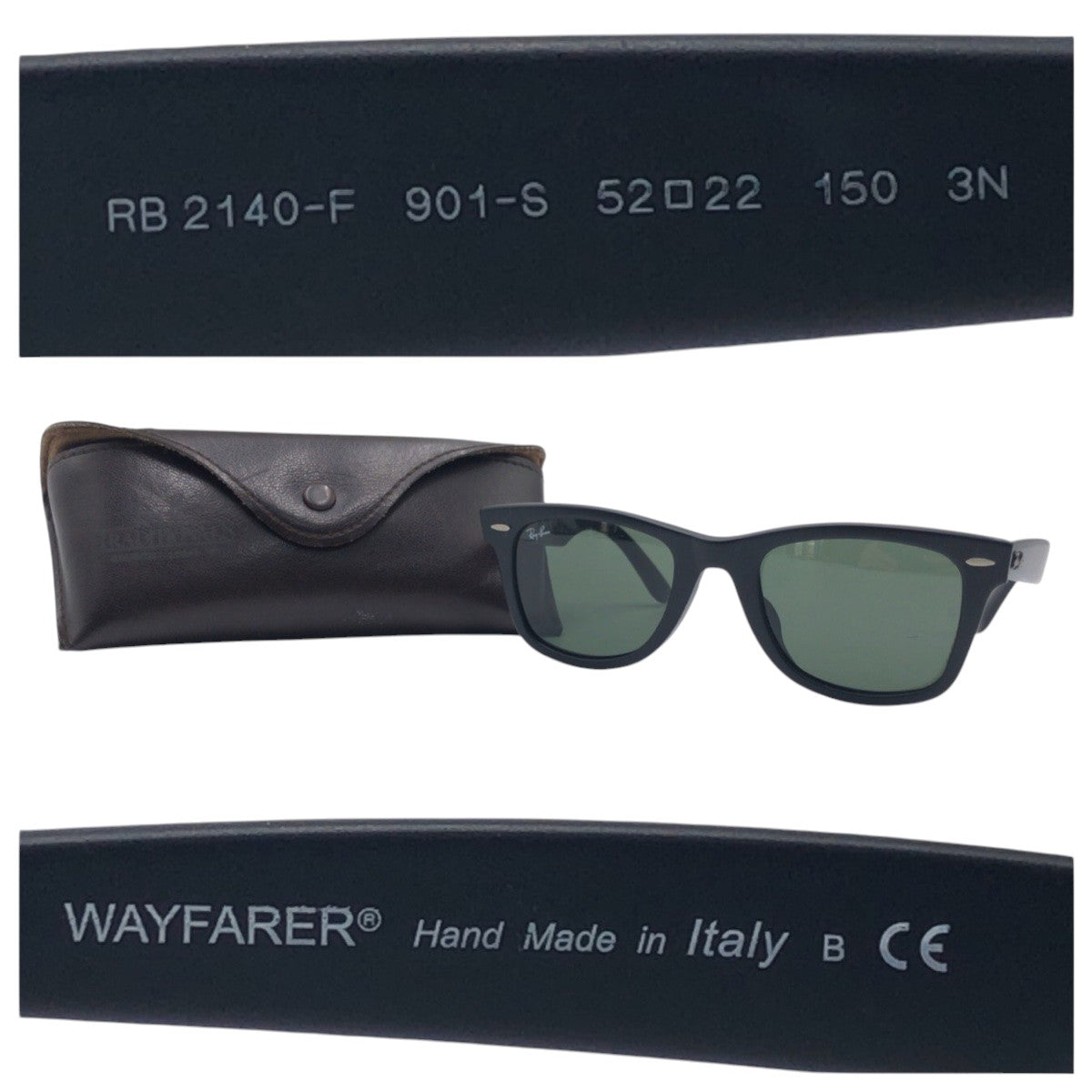 15807
Ray-Ban レイバン ウェイファーラー ブラック 黒 プラスチック RB2140-F 901-S 52□22 150 3N サングラス 男女兼用 ウェリントン  レディース