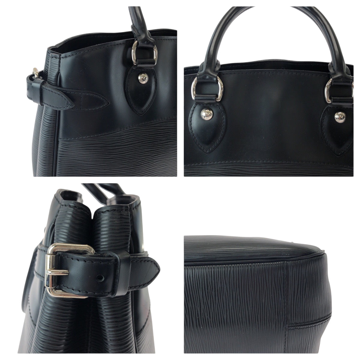 15817
LOUIS VUITTON ルイヴィトン エピ パッシィPM ノワール ブラック 黒 シルバー金具 エピレザー M59262 ハンドバッグ トートバッグ  レディース ABP55