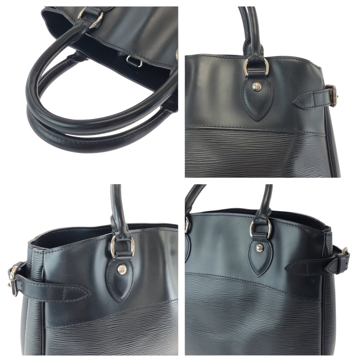 15817
LOUIS VUITTON ルイヴィトン エピ パッシィPM ノワール ブラック 黒 シルバー金具 エピレザー M59262 ハンドバッグ トートバッグ  レディース ABP55