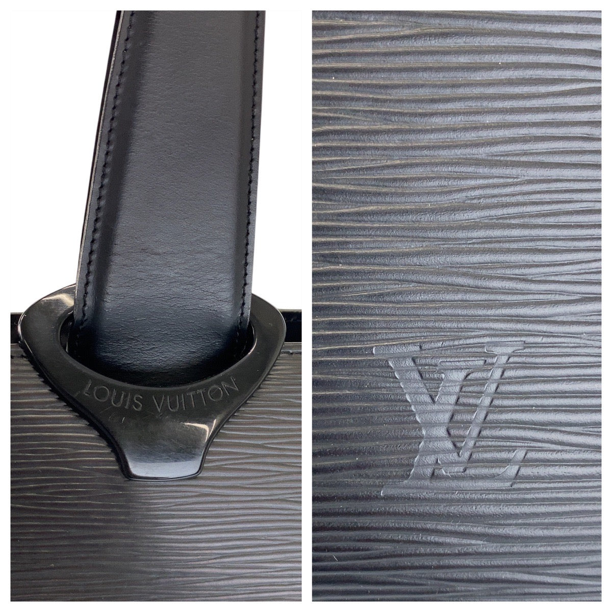 15818
LOUIS VUITTON ルイヴィトン エピ ジェモ ノワール ブラック 黒 シルバー金具 レザー M52452 トートバッグ ショルダーバッグ  レディース
